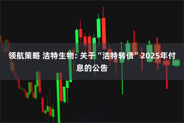 领航策略 洁特生物: 关于“洁特转债”2025年付息的公告